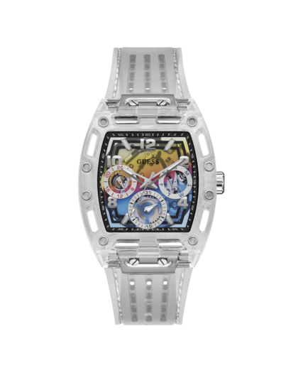 Reloj hombre GUESS Phoenix transparente multifunción GW0499G3