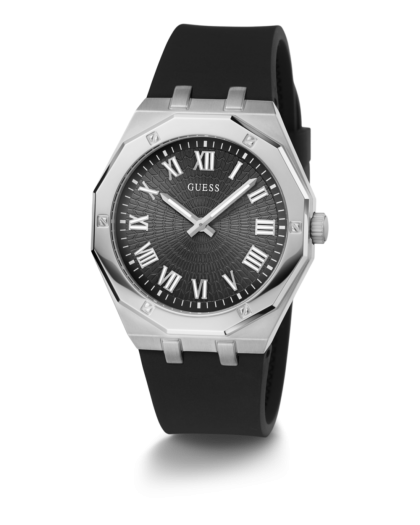 Reloj Guess Asset Analógico Negro y Plateado para Hombre GW0663G1