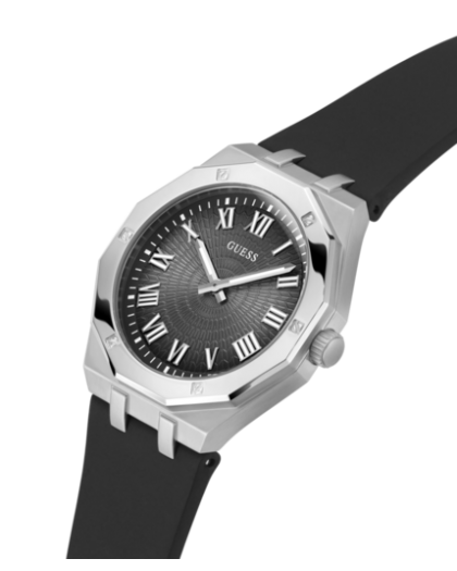 Reloj Guess Asset Analógico Negro y Plateado para Hombre GW0663G1