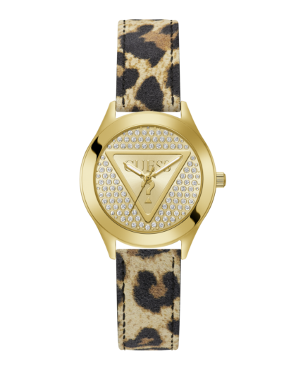 Reloj GUESS Glitz Plaque Mujer con Correa Animal Print GW0745L2