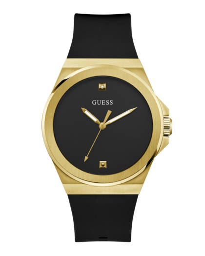 Reloj GUESS VINYL Analógico Negro y Dorado GW0790G1