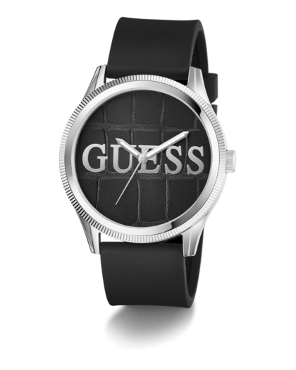 Reloj GUESS Reputation Analógico Negro y Plateado GW0887G1