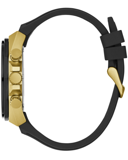 Reloj Guess D1 Analógico multifunción negro y dorado para hombre GW0902G1