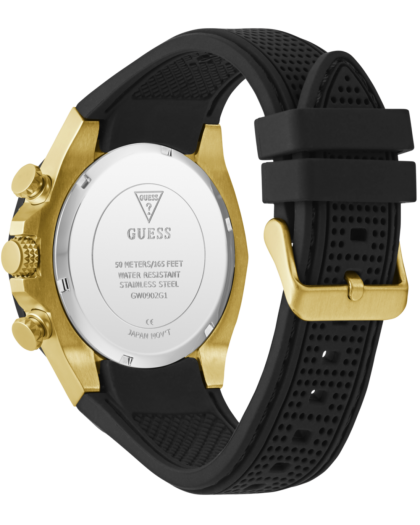 Reloj Guess D1 Analógico multifunción negro y dorado para hombre GW0902G1