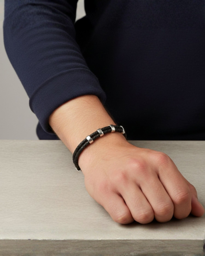 Pulsera de Piel Española Hombre Personalizada